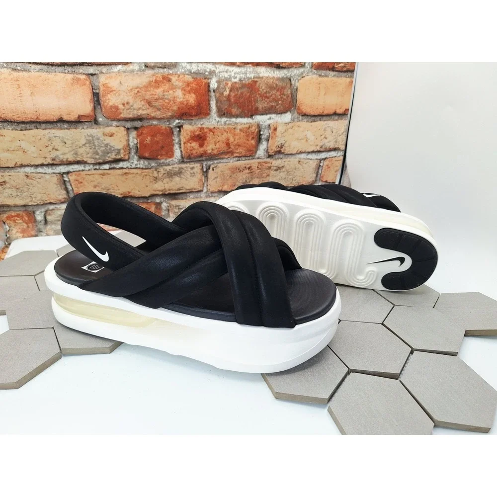 Nike Air Max Isla Black White Sail Women's Sz 11 / Men's 10 Platform Sandal 95